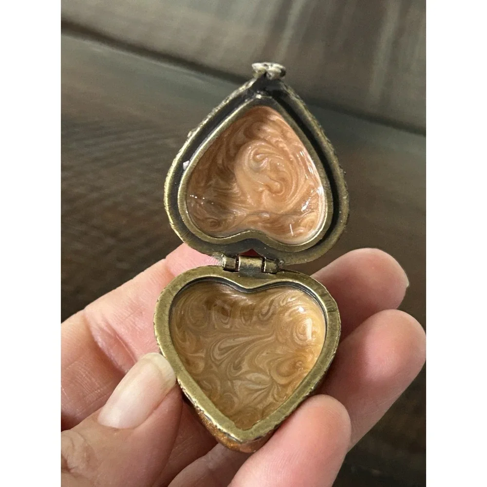 Jay Strongwater Heart Shaped  Flower Decoration Trinket Box